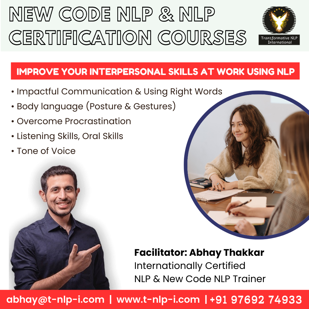 NLP and New Code NLP Certification Course - Abhay Thakkar - Vile Parle