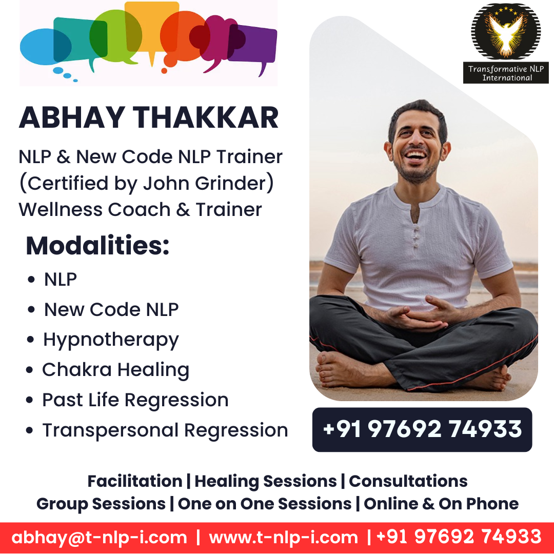 NLP and New Code NLP Trainer - Abhay Thakkar - Mysore