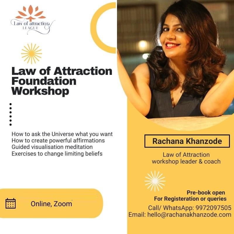 Law of Attraction Foundation Workshop by Rachana Khanzode - Basavanagudi