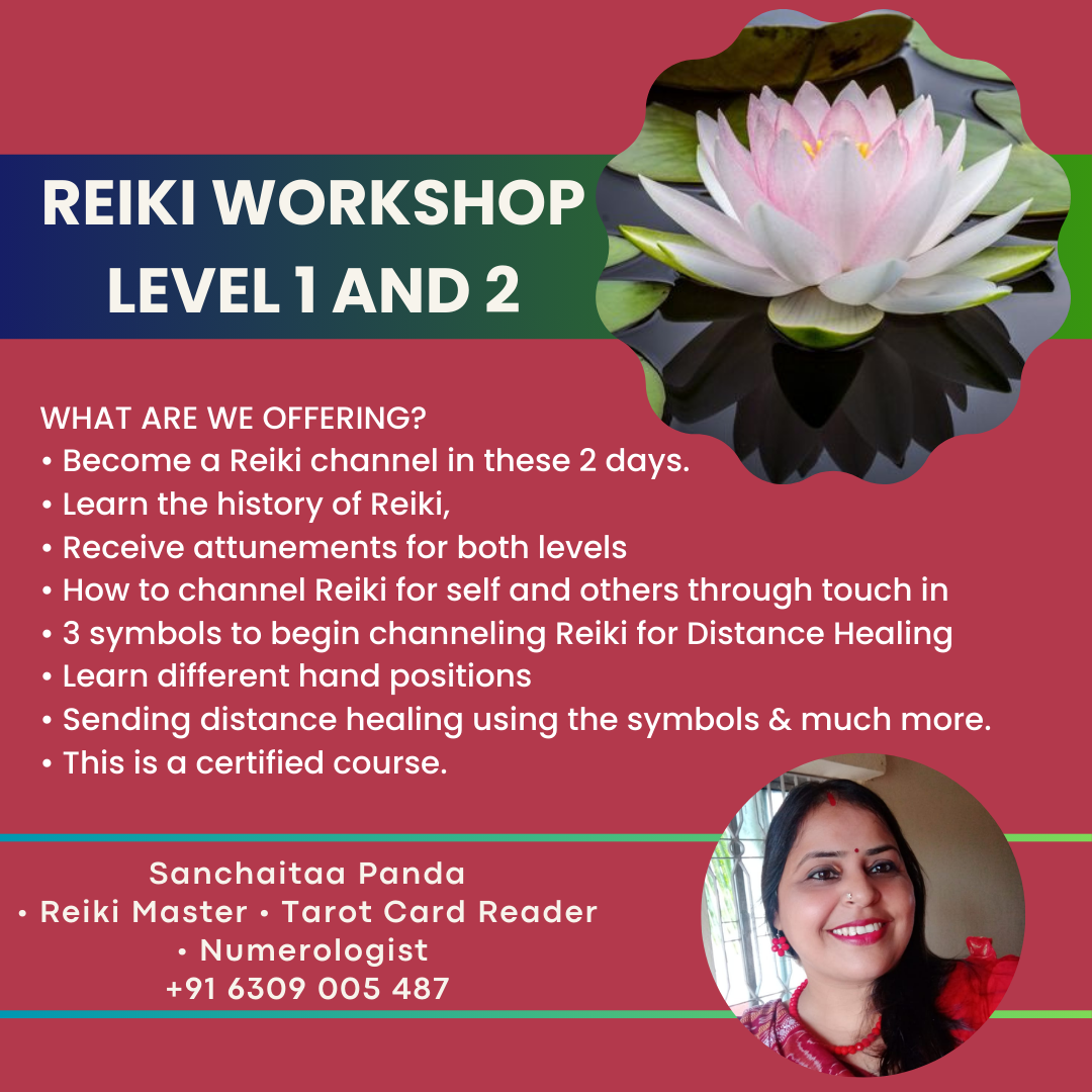 ReikiLevel 1 & 2 Class by Sanchaitaa Panda - Hyderabad